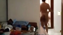 tamil video: Tamil Guy making her mom dress up after bath secretly