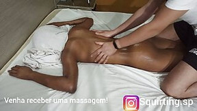 ebony massage video: Massage of squirting #10 - 23 year old black girl part 1