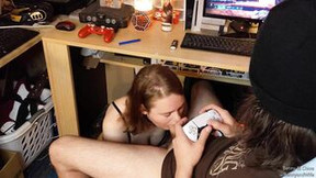 gamer girl video: Having Fun Destiny and getting a Oral Sex that Ends into her Swallowing my Cum.