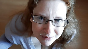 bbw face sitting video: Curly_Dreams Sprayed all over the glasses