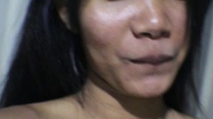 asian dick video: 9 weeks pregnant thai asian teen get anal creampie in black