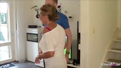 cuckold video: Cuckold Watch his German Wife While Fuck Young Delivery Guy