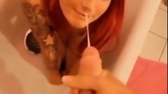 cum in her eyes video: Redhead Webcam Girl Gets Cum In Her Eye