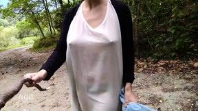public video: Leaving my Clothes and Touching Myself on a Public Trai