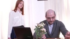 innocent video: Innocent looking redhead Ruslana seduces her teacher
