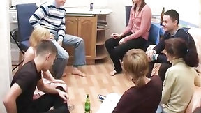 spin the bottle video: Russian teens play spin the bottle