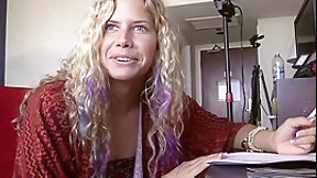 hippy video: Blonde College Hippie Fucked to Orgasm and Covered in Cum