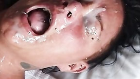 cum covered video: 1-man Bukkake From Matty Facial & my face getting covered