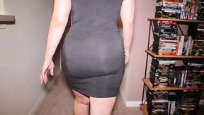 bend over video: Long Ass Milf Gets Her Dress Pulled Up & Bent Over