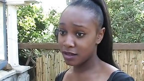 black beauty video: Lovely black girl taken home for a pounding