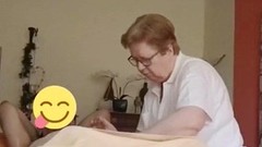 cfnm video: Massage Granny Takes Care Of Cock Cropped Cumshot At 1:54
