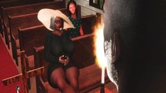 priest video: Big Butt Granny catches the Pastor Fucking after church