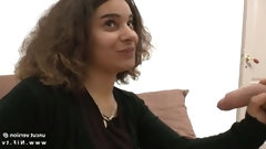 arab video: Young french arab 1st anal double P n facial for her casting