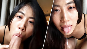 asian cum video: My Asian throat belongs to him - I swallow his cum - POV 4K