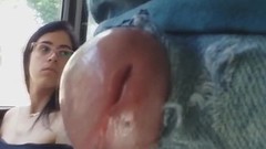 dick flash video: Punk boy Flashing hard head dick in public for hot girl