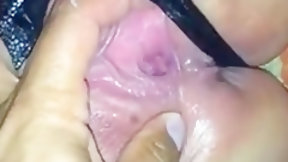 four fingering video: Four fingers inside her horny wet vagina