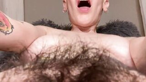 hirsute video: Vulgar shaved Mom wants you to eat her snatch point of view