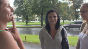 czech couple video: Brunette pays the strange girls for sex with her husband