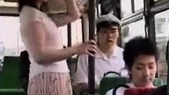 asian bus video: masturbation in BUS