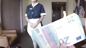 room service video: A working woman at the hotel is the room service manager and I suggest her cash for sex