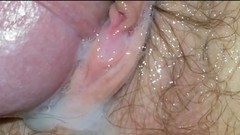 creampie eating video: Spilling My Seed Along Her Slippery Slit Obediently Devouring It -CLOSE UP