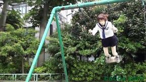 japanese school uniform video: Whole body tights 003