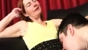 british mature amateur video: Stockings british amateur mature hussy sucks on cock