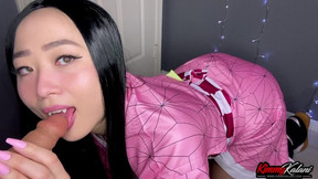 vampire video: ASMR - Cute Babe Nezuko Plays & Sucks Your Cock - DemonSlayer - Kimmy Kalani