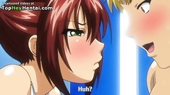 japanese animation video: Busty teen gets fucked in tight spandex in public
