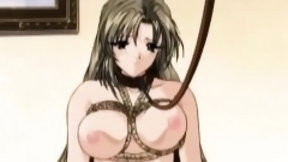 hentai bondage video: Bondage anime with gagging gets vibrator in her ass and puss