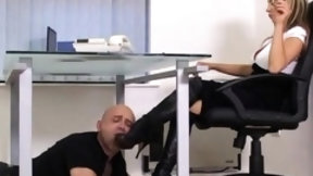 worship video: Worshiping feet in the office