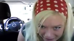 norwegian video: Norsk blonde onanert i hennes bil