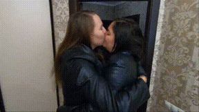 leather video: HOT KISSING WITH JANIN (l)