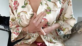 fondling video: Vends-ta-culotte - Gorgeous amateur girl with big tits getting naked and masturbating