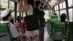 stroking video: She strokes him and he fingers her on the bus