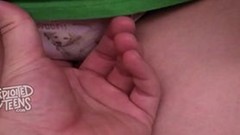 lollipop video: Tender Teenager Has a Lollipop Pushed Into Her Pussy