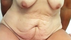 unshaved video: Hairy Grandma Takes Huge Young Cock