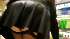 store video: Woman In A Skirt Doing Some Shopping