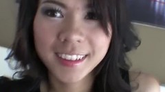 thai blowjob video: Amateur Thai babe mouth fucks man s penis