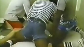 amateur in gangbang video: Housewife gangbanged at home by three Ebony strangers