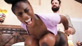 ebony anal sex video: (Demi Sutra) Surprises Her Ex Bf His Fresh Gf (Black Mystique) But Black Has A Surprise Of Her Own - Brazzers