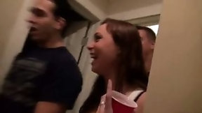 university video: Amateur - College Party Turns Foursome