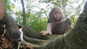 horror video: Miss Flexis Twin Finds you in the Woods Giantess VR360