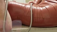 inflatable video: Faucet Hose Chugging Belly Inflation