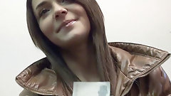 cash video: Beautiful Alexis Brill sucks a stiff cock in public in exchange of cash