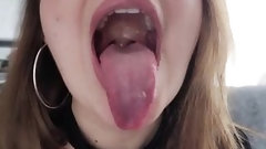 drooling video: Hawt Close Throat Tongue & Spit Play