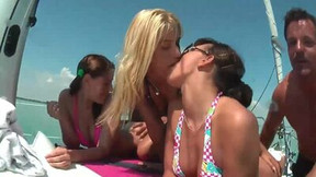 boat video: Horny slutty girls are getting dicked-down on the boat