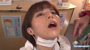japanese pissing video: Tsukino Runa Gets Time Stoped Drinks Pis