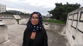 arab anal sex video: A good Hijab Arab chick gets fucked inside anal and into outdoor by two blacks to go to Marbella!