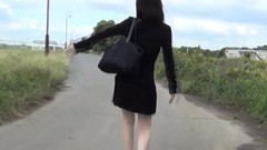 japanese outdoor video: Heels japanese ho closeup